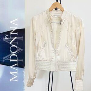 M by Madonna 100% Silk Bomber Jacket